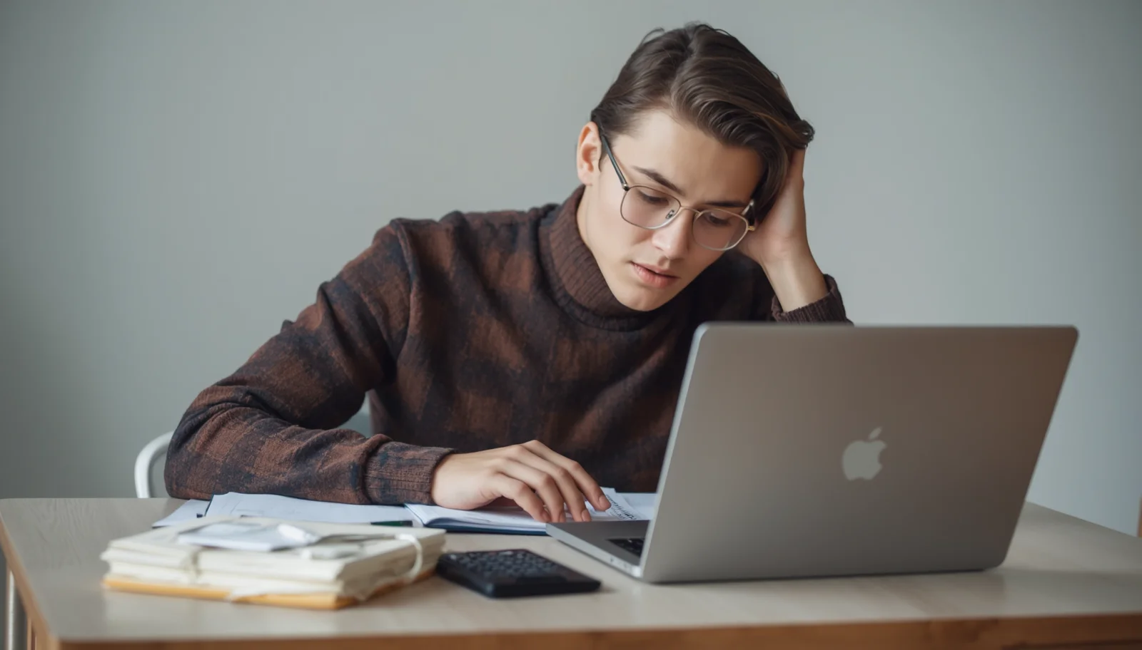 statistics assignment help student studying statistics with laptop and calculator