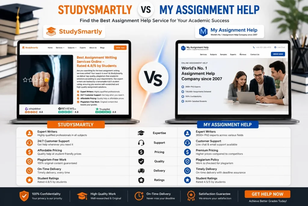 StudySmartly vs MyAssignmentHelp