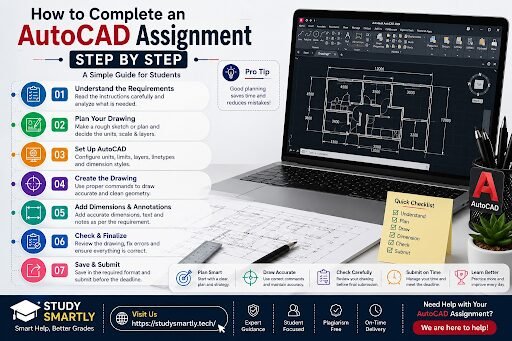 AutoCAD Assignment Help: Step-by-Step Guide by StudySmartly.tech